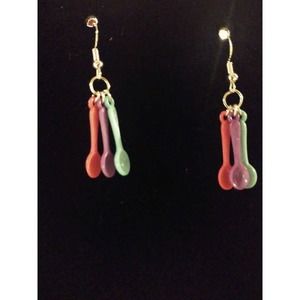 Mini dangle spoon earrings